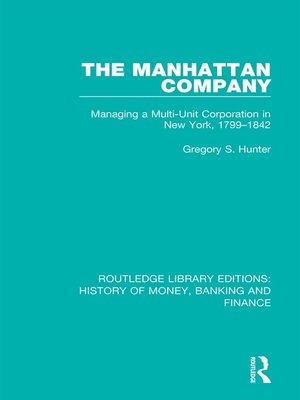 cover image of The Manhattan Company